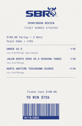 Same Game Parlay Best Bet for Eagles vs. Cowboys