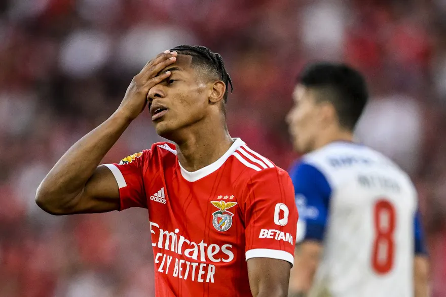 Benfica's Brazilian forward David Neres as we look at our Champions League best bets