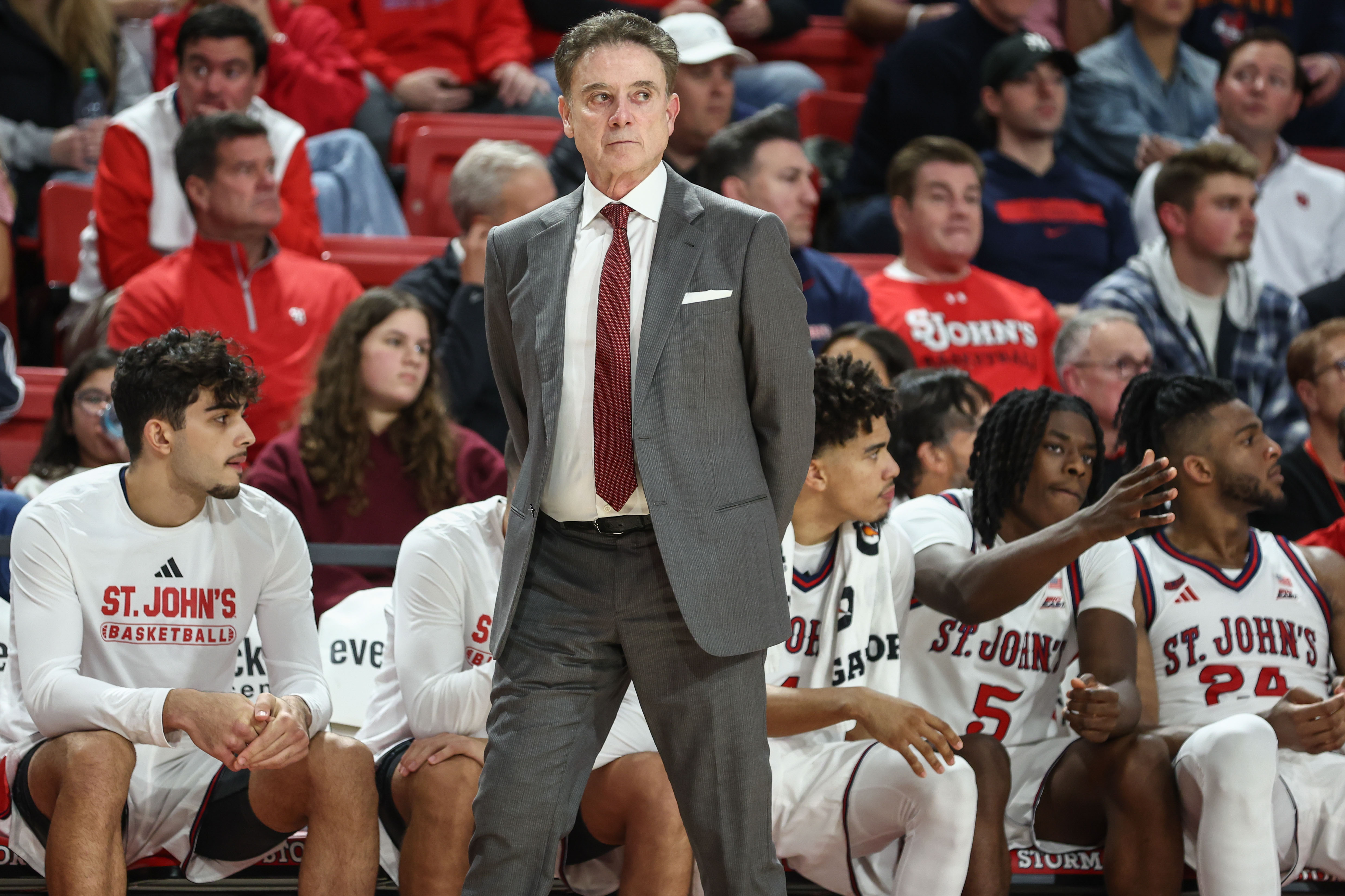 St. John's head coach Rick Pitino as we provide our Bucknell vs. St. John’s prediction
