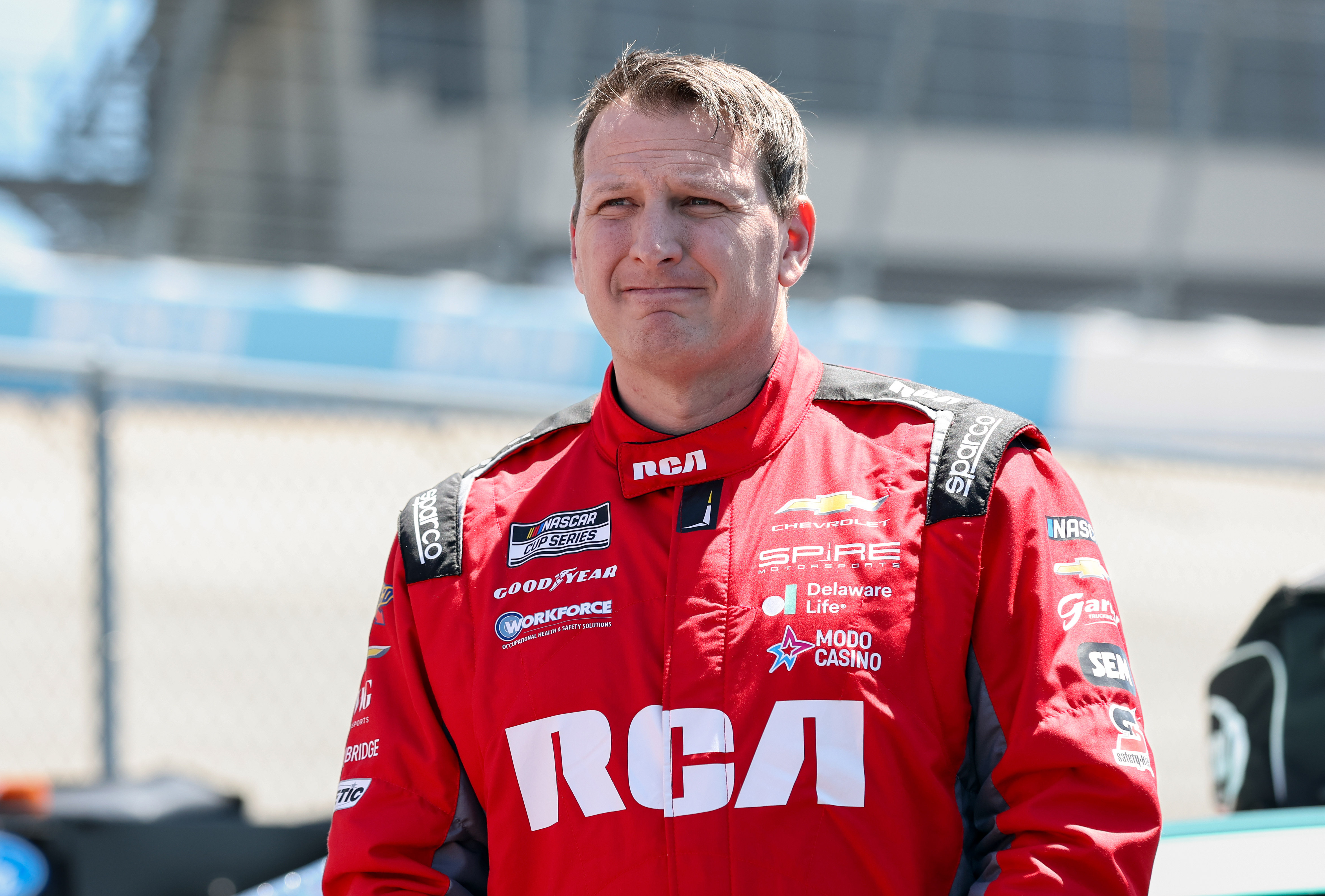 NASCAR Cup Series driver Michael McDowell looks on as we break down our Anduril 250 predictions &amp; odds.