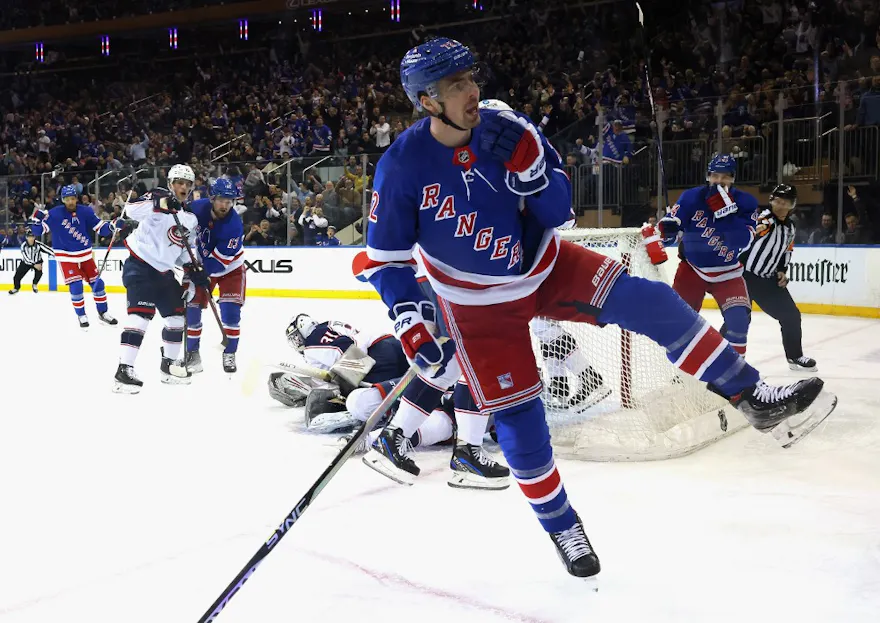 Filip Chytil #72 of the New York Rangers of the Rangers vs. Devils picks.