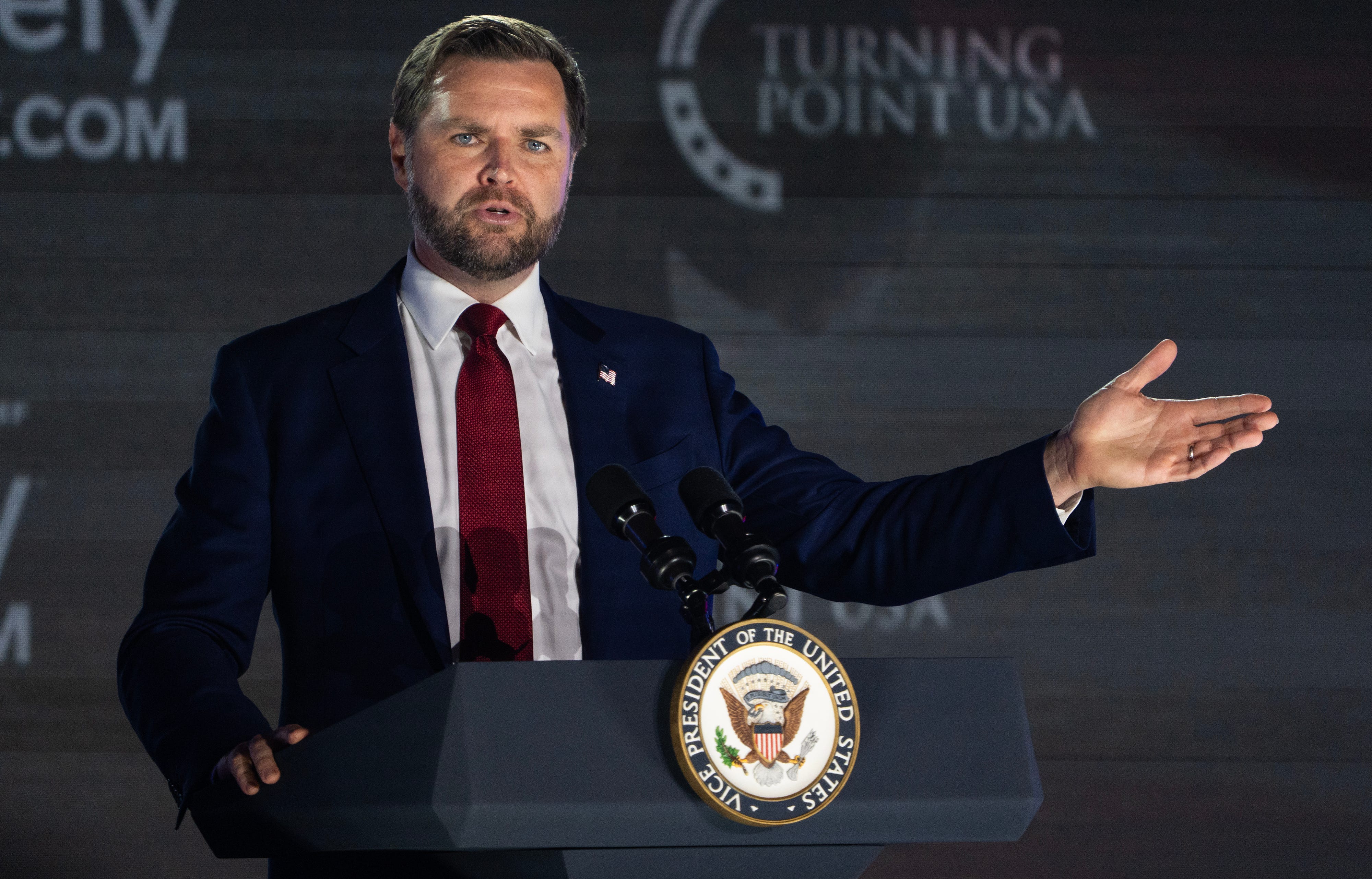 Vice President JD Vance speaks during the Turning Point USA event as we break down the latest 2028 U.S. presidential odds.