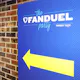 A view of signage during The FanDuel Party as we look at the AGA report on sportsbook advertising in 2023