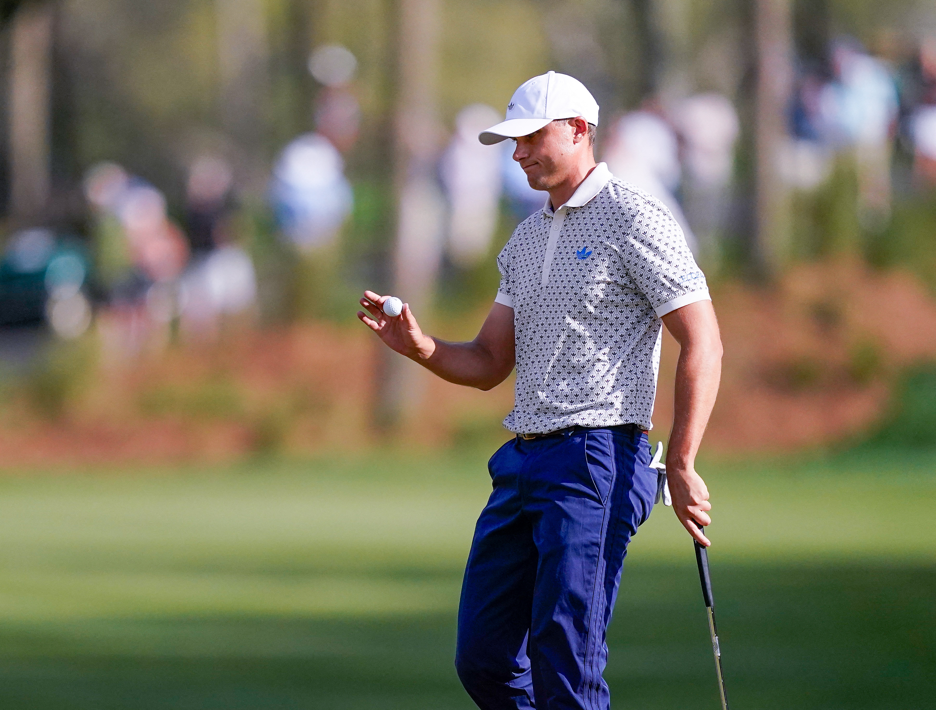 Ludvig Aberg acknowledges the crowd as he is featured in our Players Championship Round 2 picks & predictions.