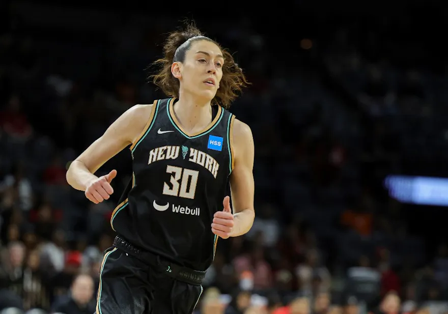 Breanna Stewart #30 of the New York Liberty runs on the court as we look at the WNBA MVP odds