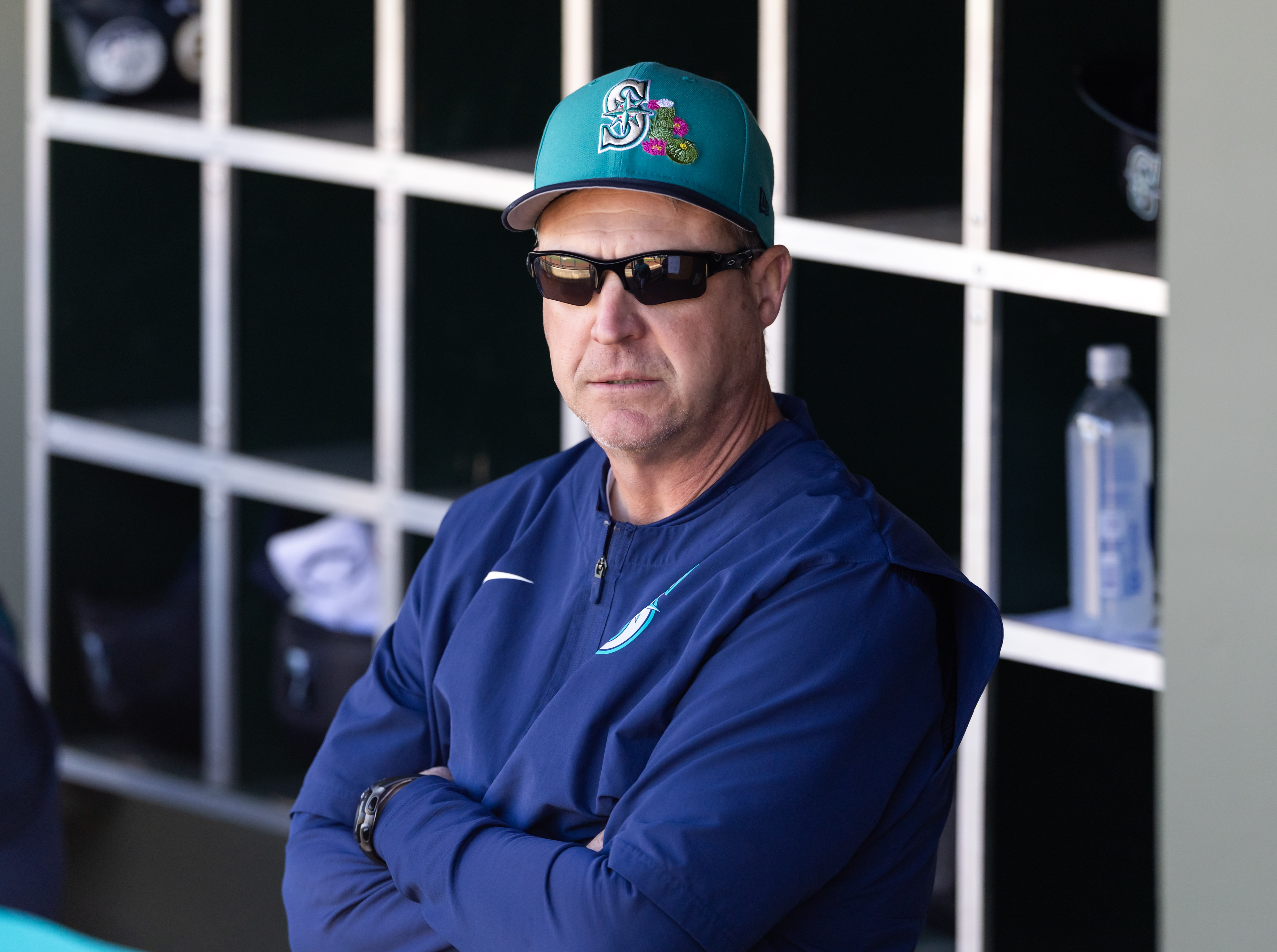 Seattle Mariners manager Dan Wilson - who's featured in the MLB Manager of the Year odds - during a spring training game at Surprise Stadium.
