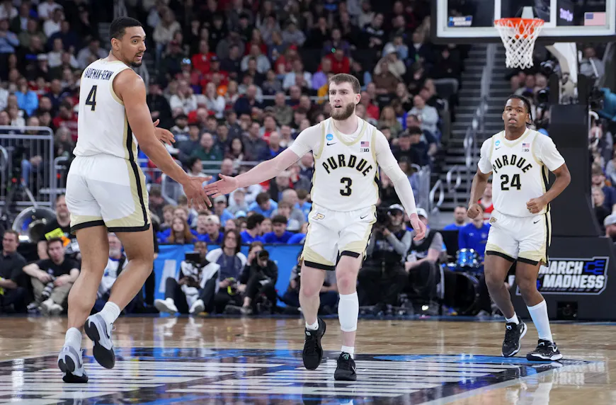 Purdue's Trey Kaufman-Renn (4) and guard Braden Smith (3) are among the Wooden Award odds favorites.