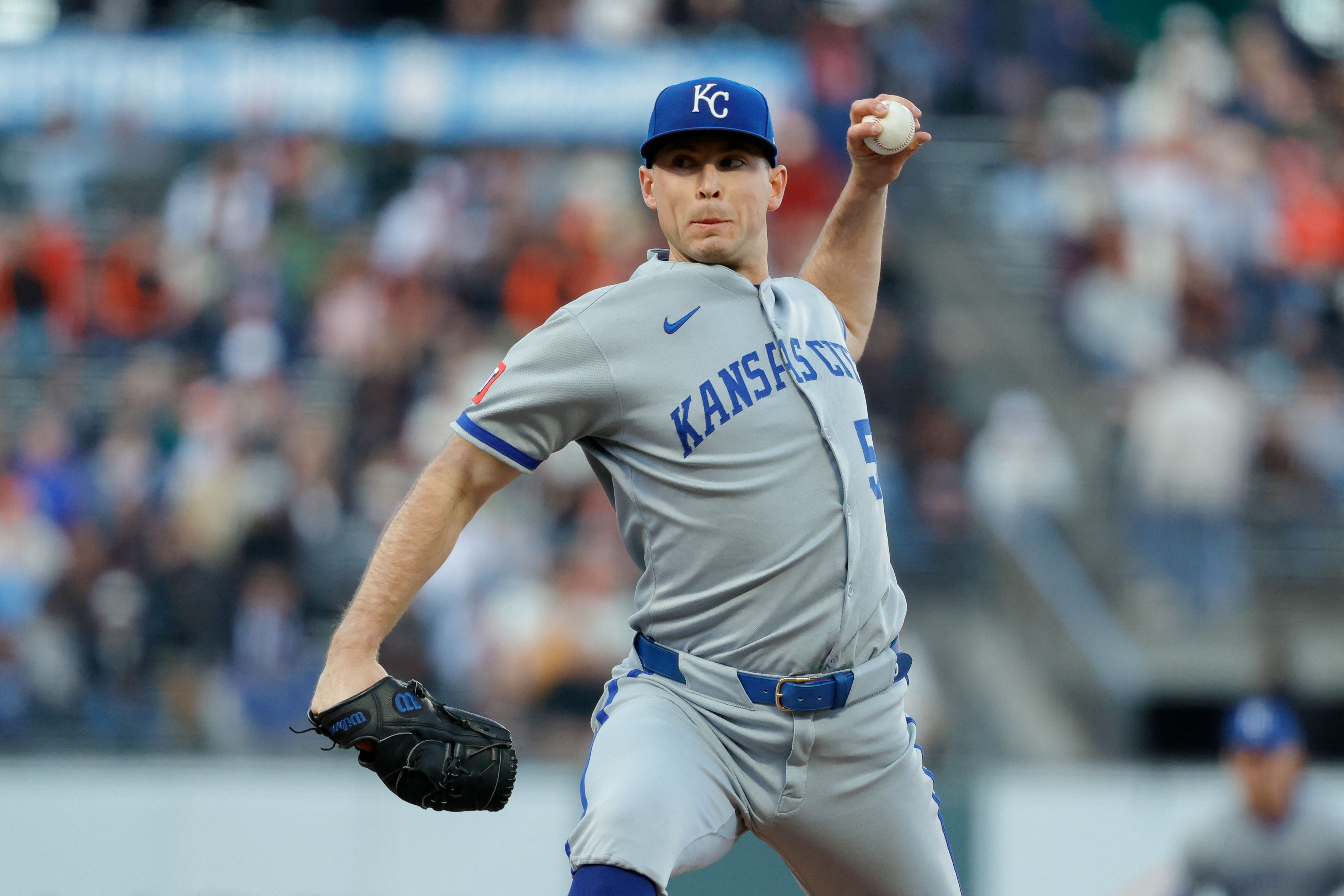 Kansas City Royals pitcher Kris Bubic throws a pitch, and he's key to our Twins vs. Royals prediction.