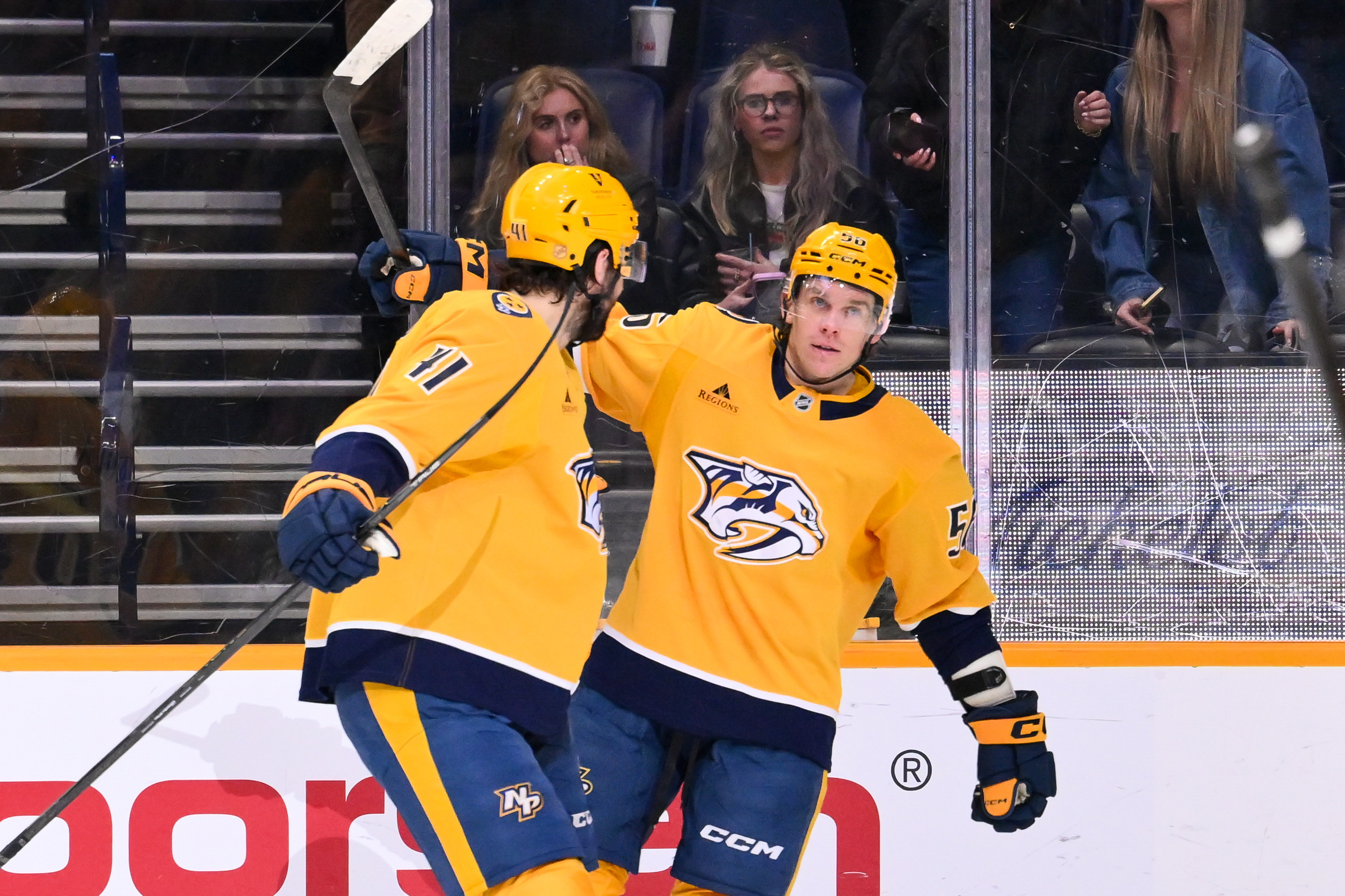 Nashville Predators left wing Erik Haula celebrates with his teammates as we look at Kalshi's court case with Tennessee officials.