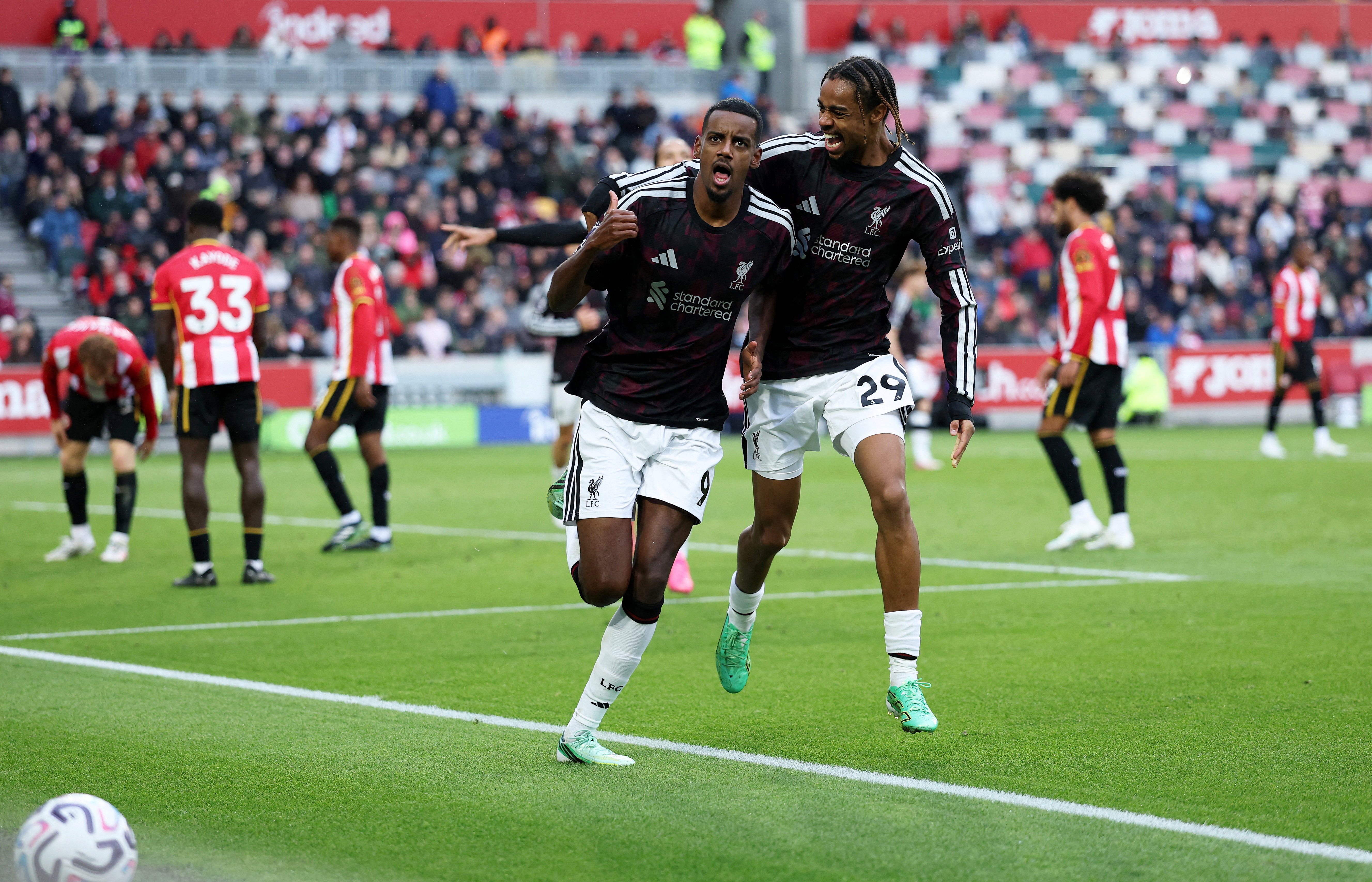 Pictured: Alexander Isak celebrating as we break down our Premier League Goal Scorer Picks Matchweek 8: EPL Expert Picks & Predictions. Photo by REUTERS/Ian Walton.