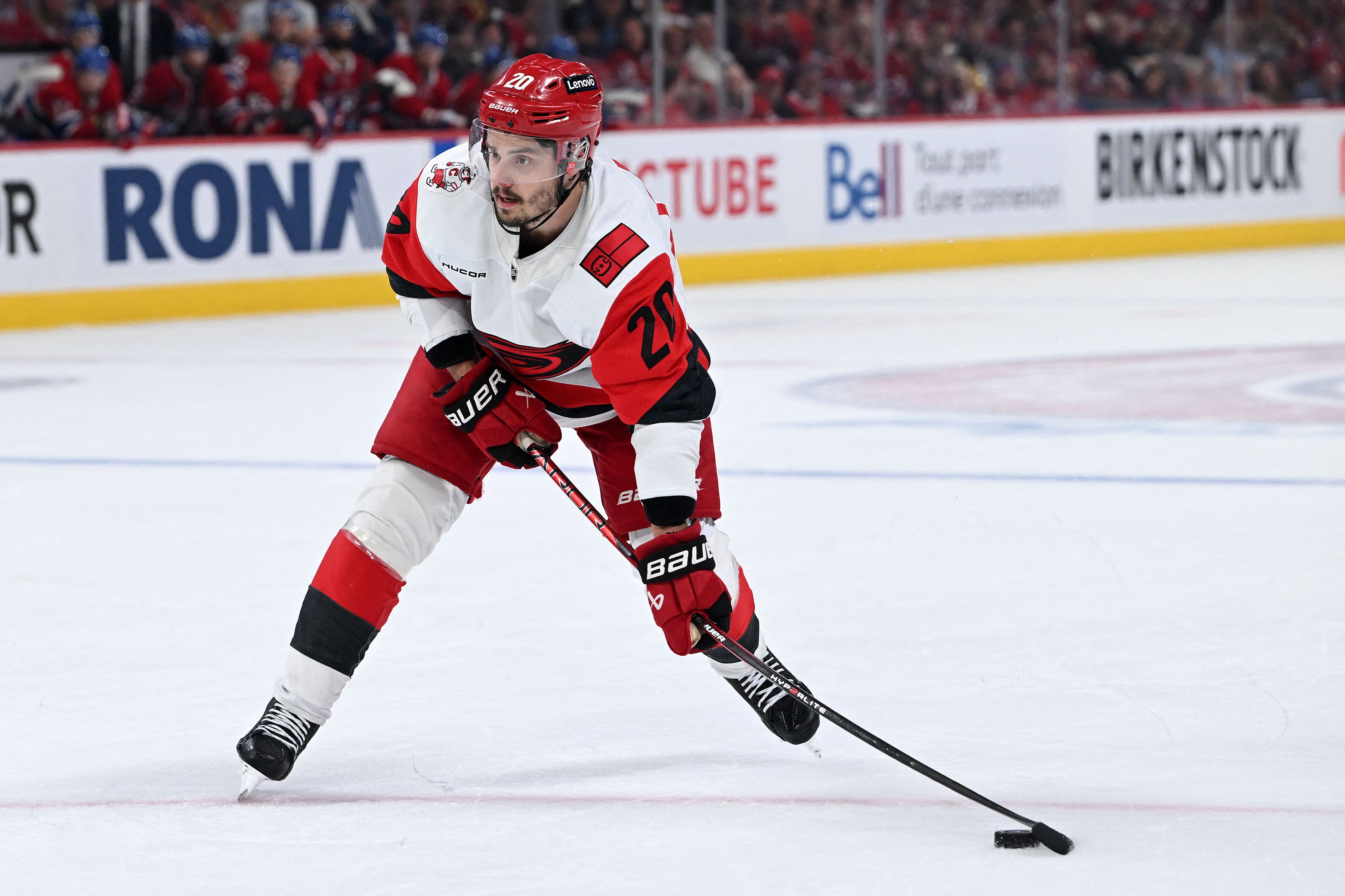 Carolina Hurricanes center Sebastian Aho (20) shoots the puck as we break down our Stanley Cup odds & favorites 2026.