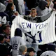 New York Yankees fans cheer during the sixth inning against the Cleveland Guardians in game five of the American League Division Series at Yankee Stadium as we look the FanDuel record for New York.