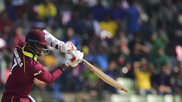West Indies cricketer Marlon Samuels plays a shot as we look at his ban for breaking anti-corruption rules.