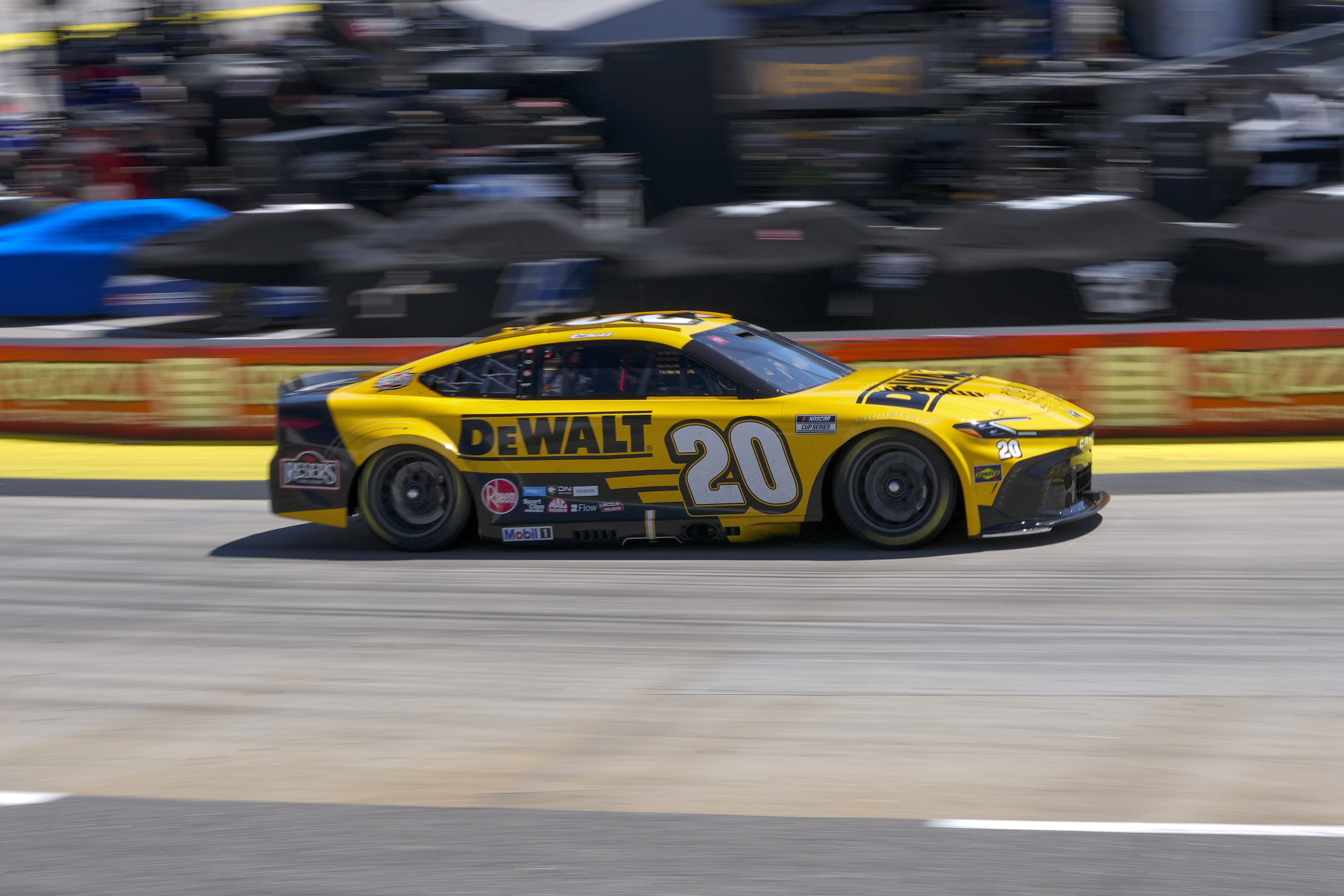 Joe Gibbs Racing driver Christopher Bell (20) during practice as we break down our Cracker Barrel 400 Predictions &amp; Odds 2026.