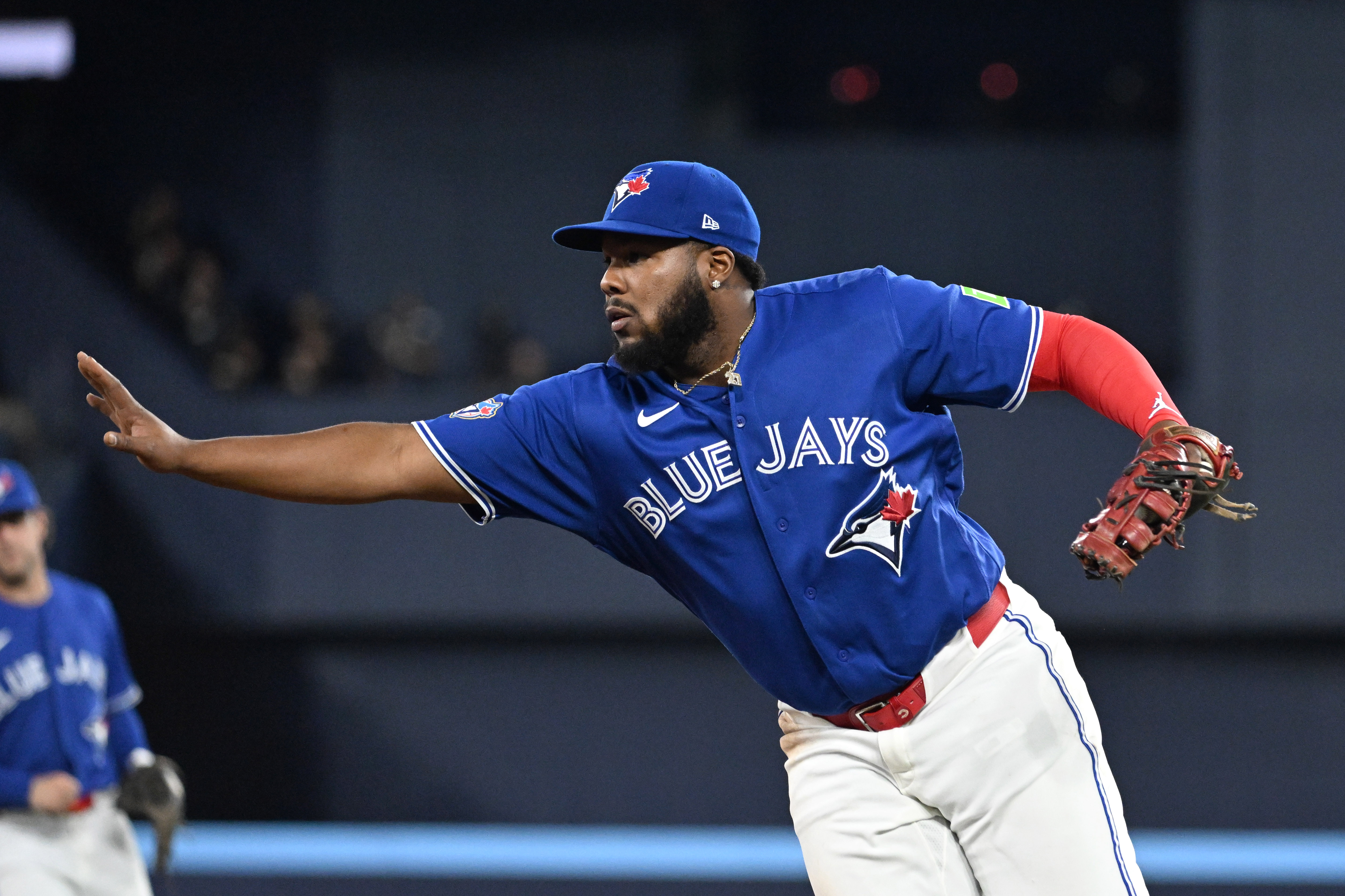 Toronto Blue Jays first baseman Vladimir Guerrero Jr. waves off assistance as we look at a former Canadian MP looking for tighter regulations.