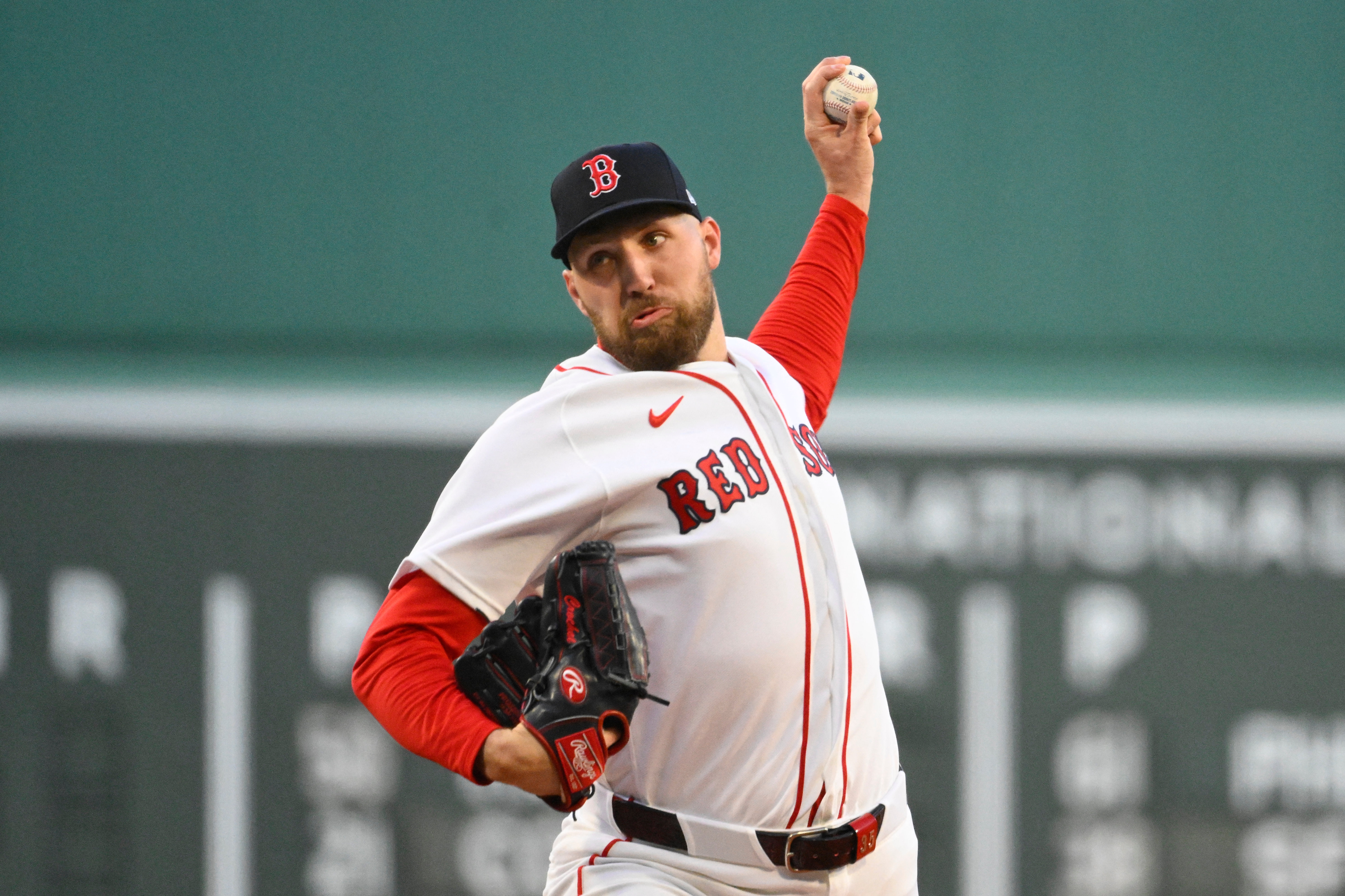  Boston Red Sox starting pitcher Garrett Crochet - who's featured in my best NRFI bets today - pitches.