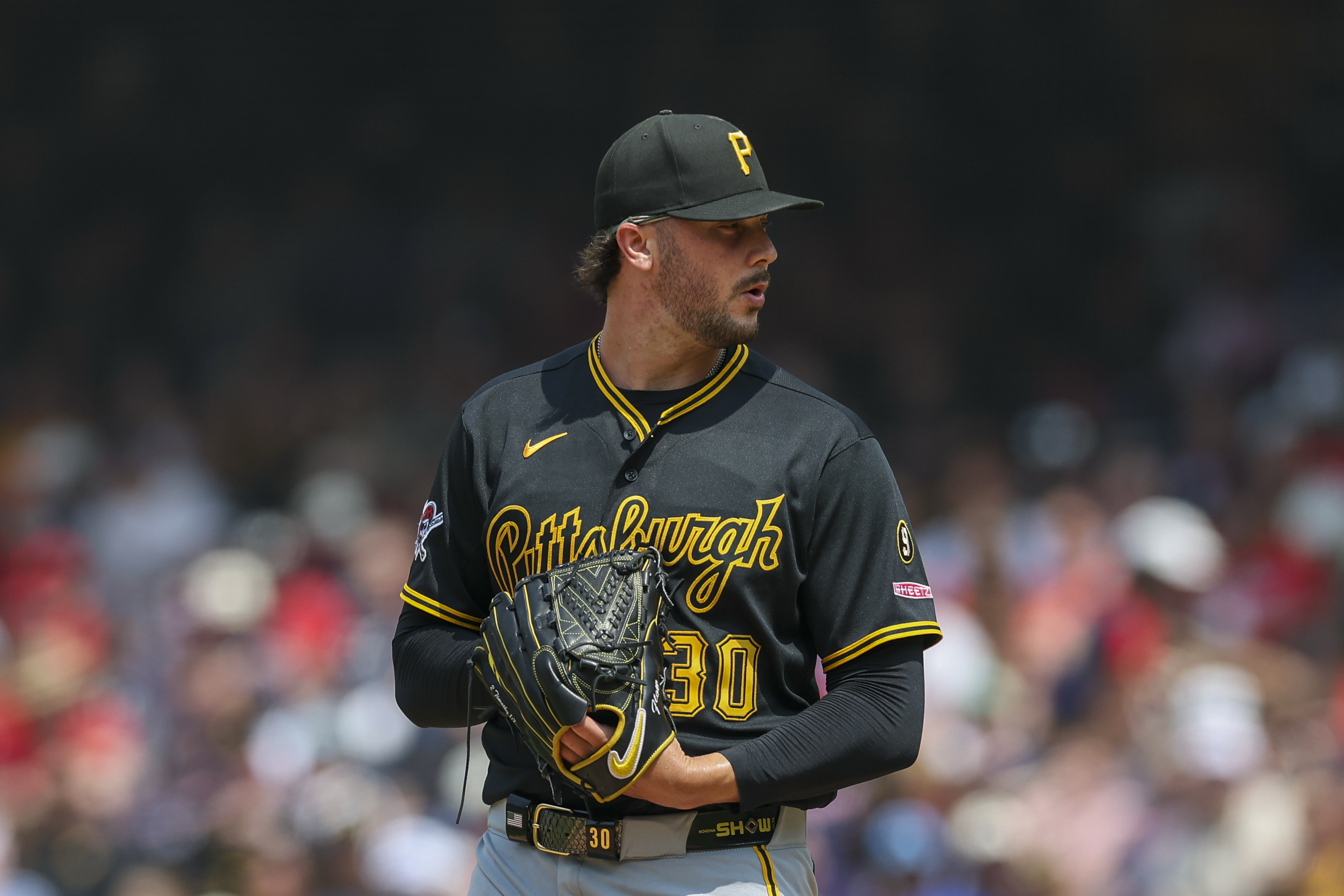 Pittsburgh Pirates pitcher Paul Skenes - who's featured in my best NRFI bets today - prepares to throw a pitch.