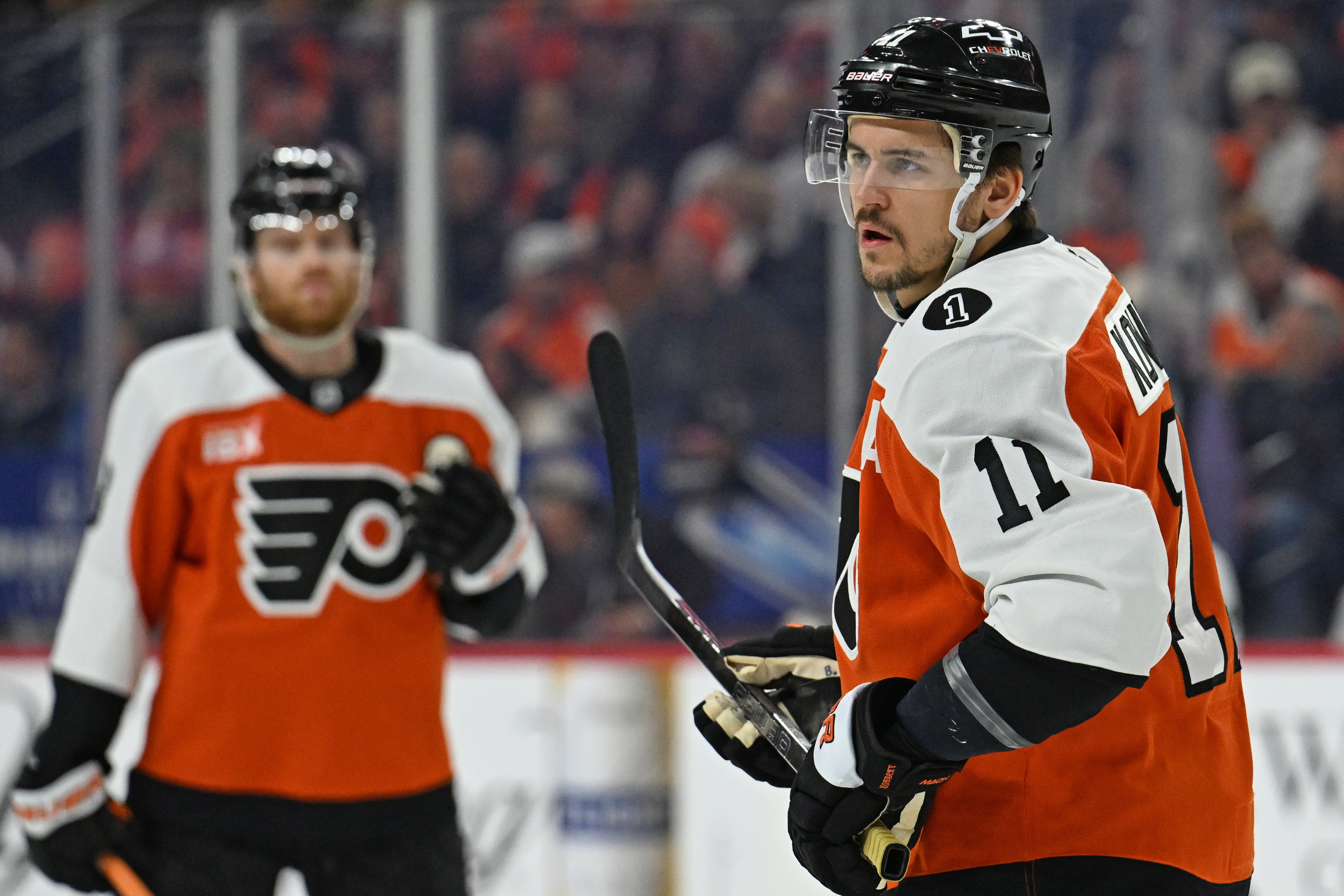 Travis Konecny in action as we provide our Flyers vs. Rangers prediction and odds. 