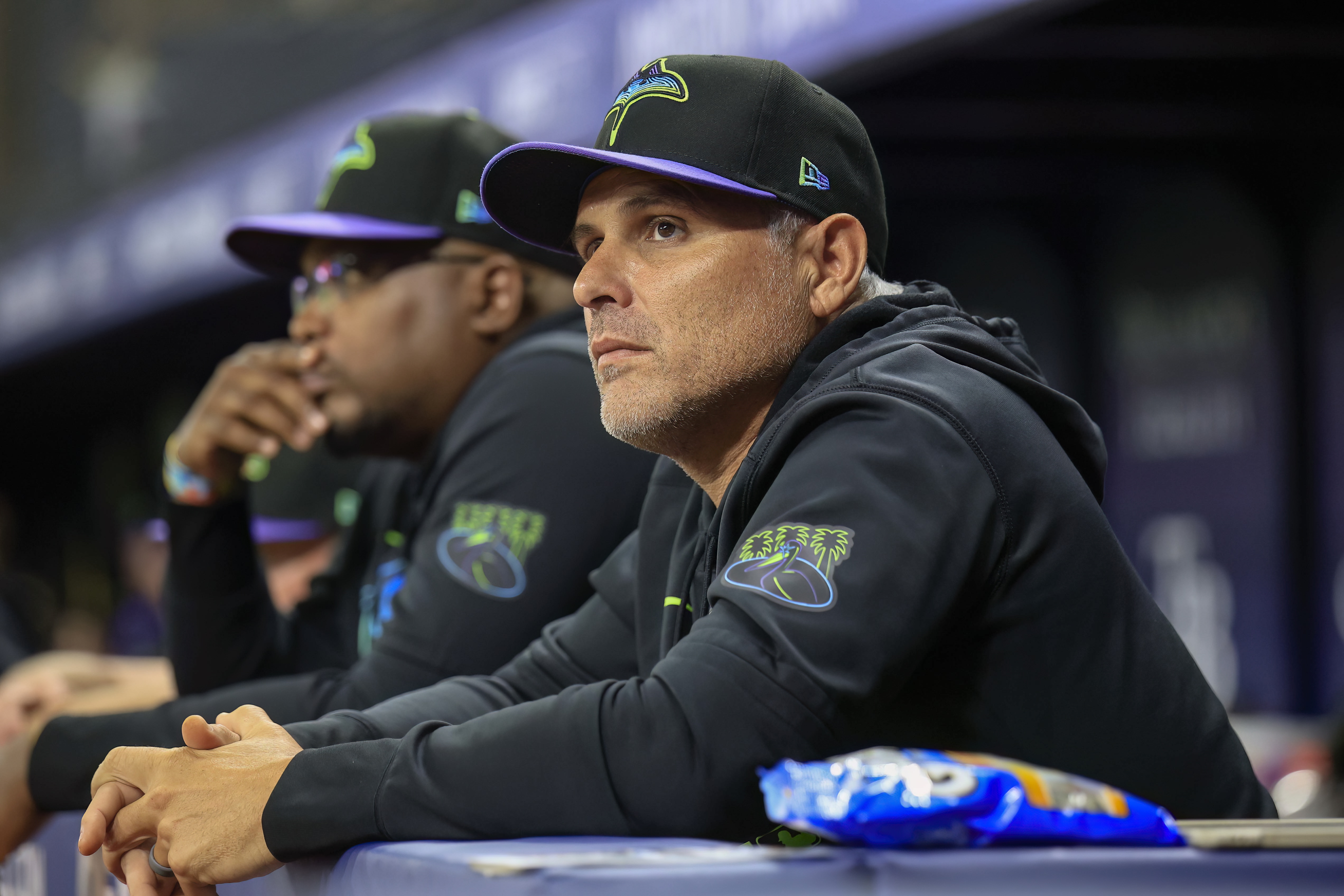 Tampa Bay Rays manager Kevin Cash - who's featured in our MLB Manager of the Year odds - watches from the dugout.