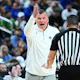 Head coach Greg McDermott of the Creighton Bluejays argues with an official as we offer our Creighton vs. Tennessee expert pick and prediction for the Sweet 16 of the 2024 NCAA Tournament on Friday.
