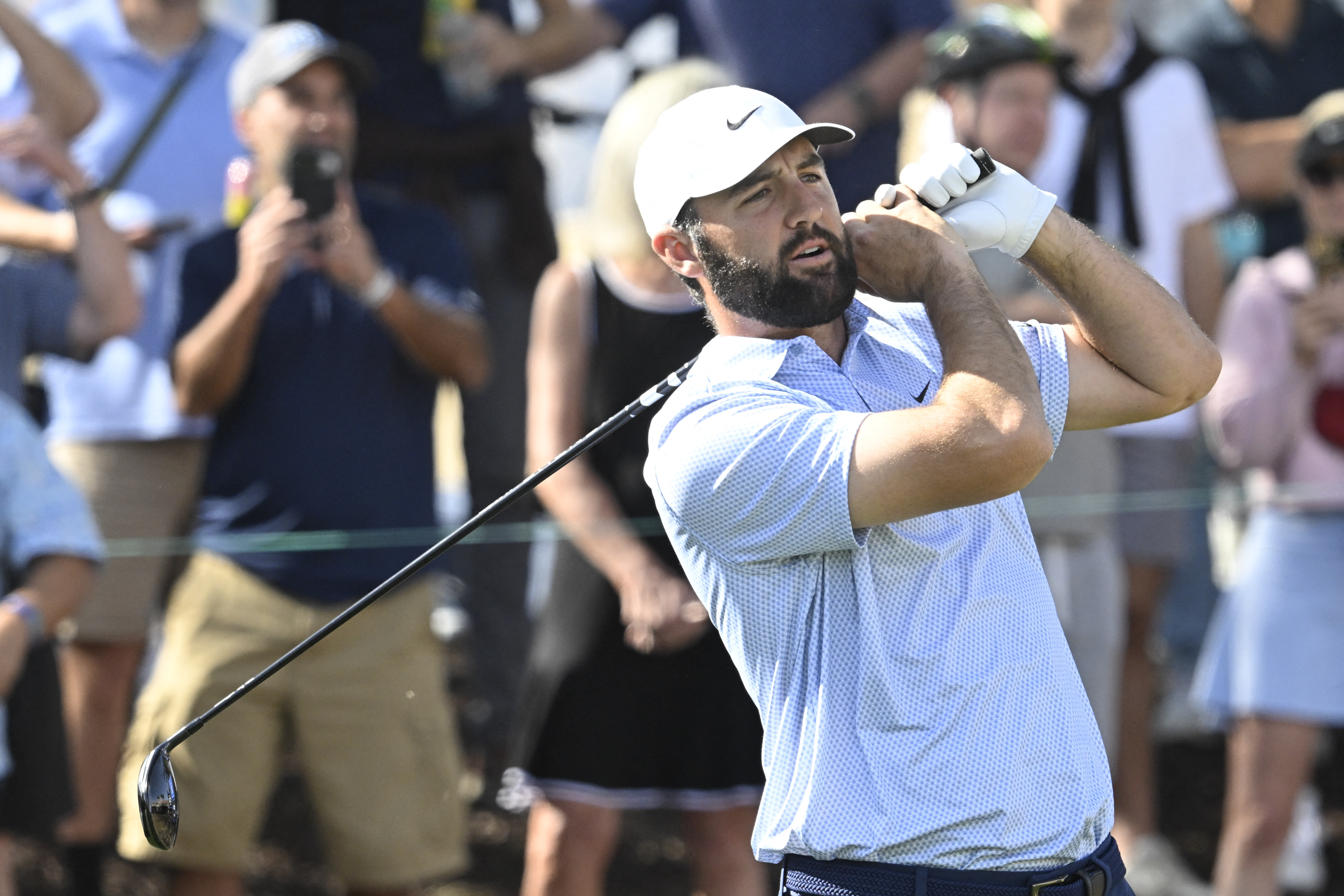 Scottie Scheffler hits his tee shot as we look at our WM Phoenix Open power rankings