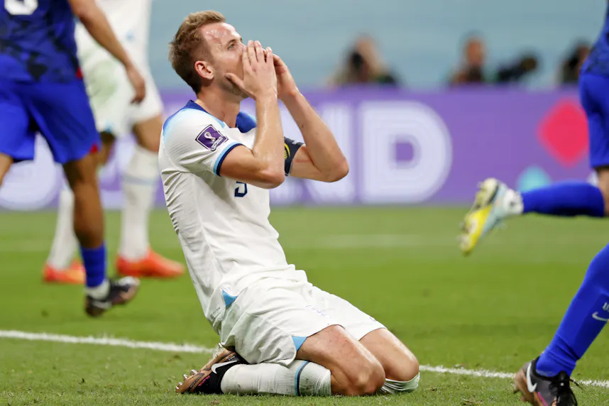 England forward Harry Kane reacts after missing a shot against the United States as we take a look at the best Three Lions bets for Euro 2024.