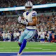 Dallas Cowboys wide receiver Jalen Tolbert catches a touchdown pass against the Baltimore Ravens.
