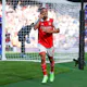 Gabriel Jesus of Arsenal scores a goal and celebrates 2-0 during the English championship Premier League football match between Arsenal and Leicester City. Photo Nigel Keene/ProSportsImages/DPPI