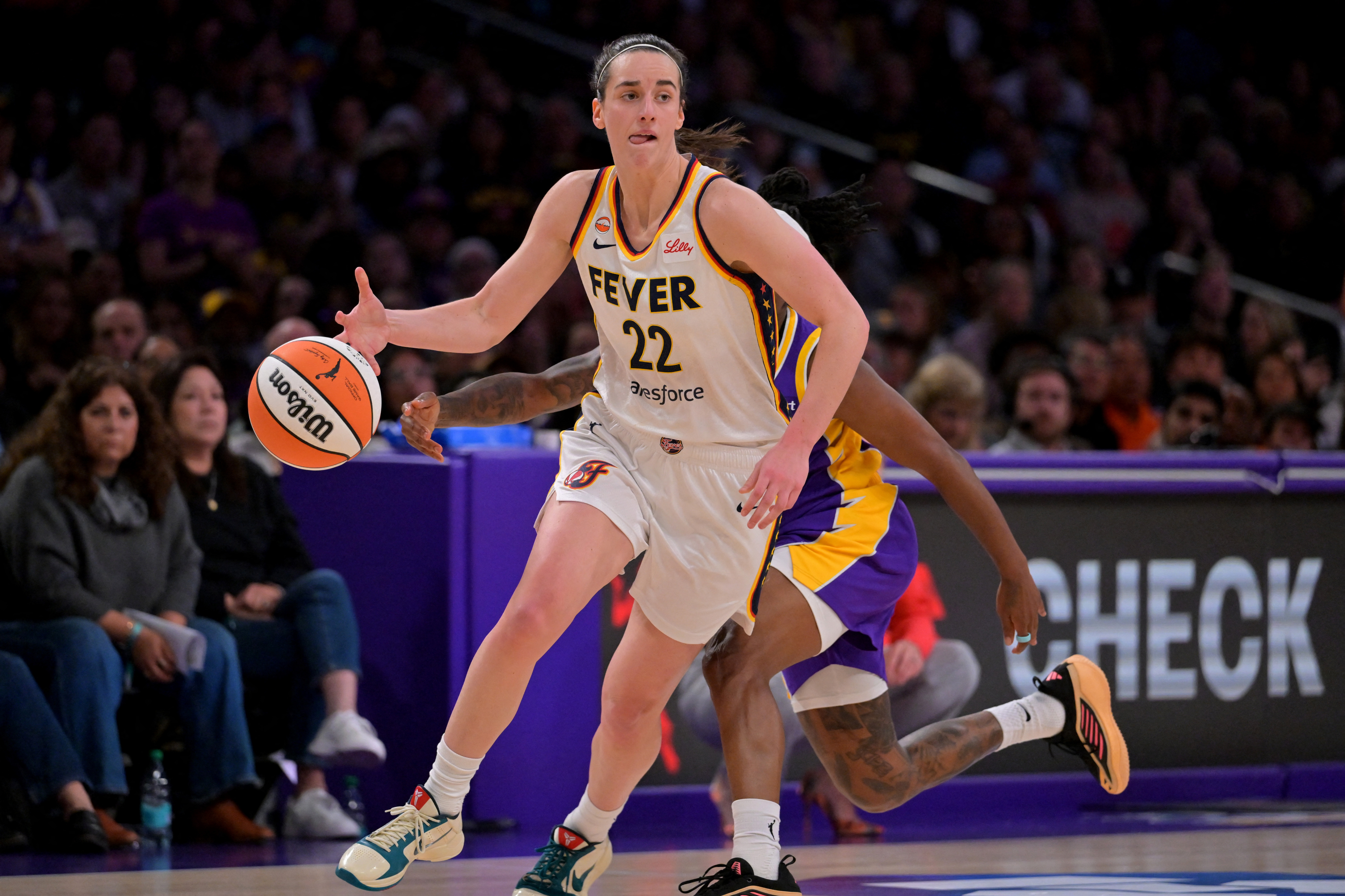 Caitlin Clark is the focus of our Mystics vs. Fever prediction. 