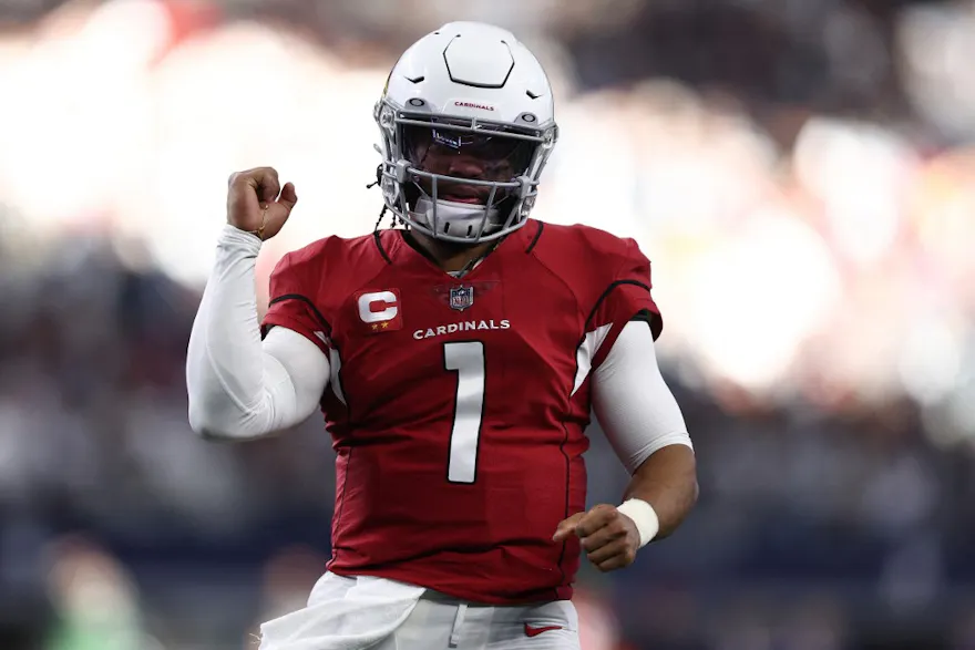 Kyler Murray of the Arizona Cardinals reacts after a play during the first half against the Dallas Cowboys. Photo by Tom Pennington/Getty Images/AFP.