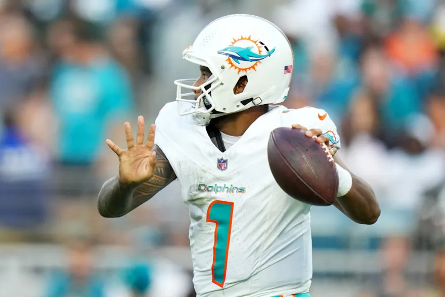 Tua Tagovailoa of the Miami Dolphins features in our Week 4 Odds and Lines