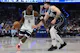 Anthony Edwards of the Minnesota Timberwolves is defended by Luka Doncic of the Dallas Mavericks during Game 4 of the Western Conference Finals. We're breaking down the Anthony Edwards odds ahead of Game 5.