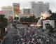 Participants in the second annual New Las Vegas Marathon run past the volcano attraction at the Mirage Hotel & Casino as we look at the plans to renovate and rebrand the Las Vegas icon