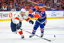 Florida Panthers defenseman Gustav Forsling and Edmonton Oilers center Connor McDavid battles for the puck as we analyze some of the best prop picks for Monday's Stanley Cup Final Game 7. 