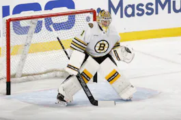 Jeremy Swayman warms up prior to Game 2 as Gary Pearson offers his insight regarding the best picks and predictions for Friday's critical Game 6 clash at TD Garden between the Florida Panthers and Boston Bruins. 