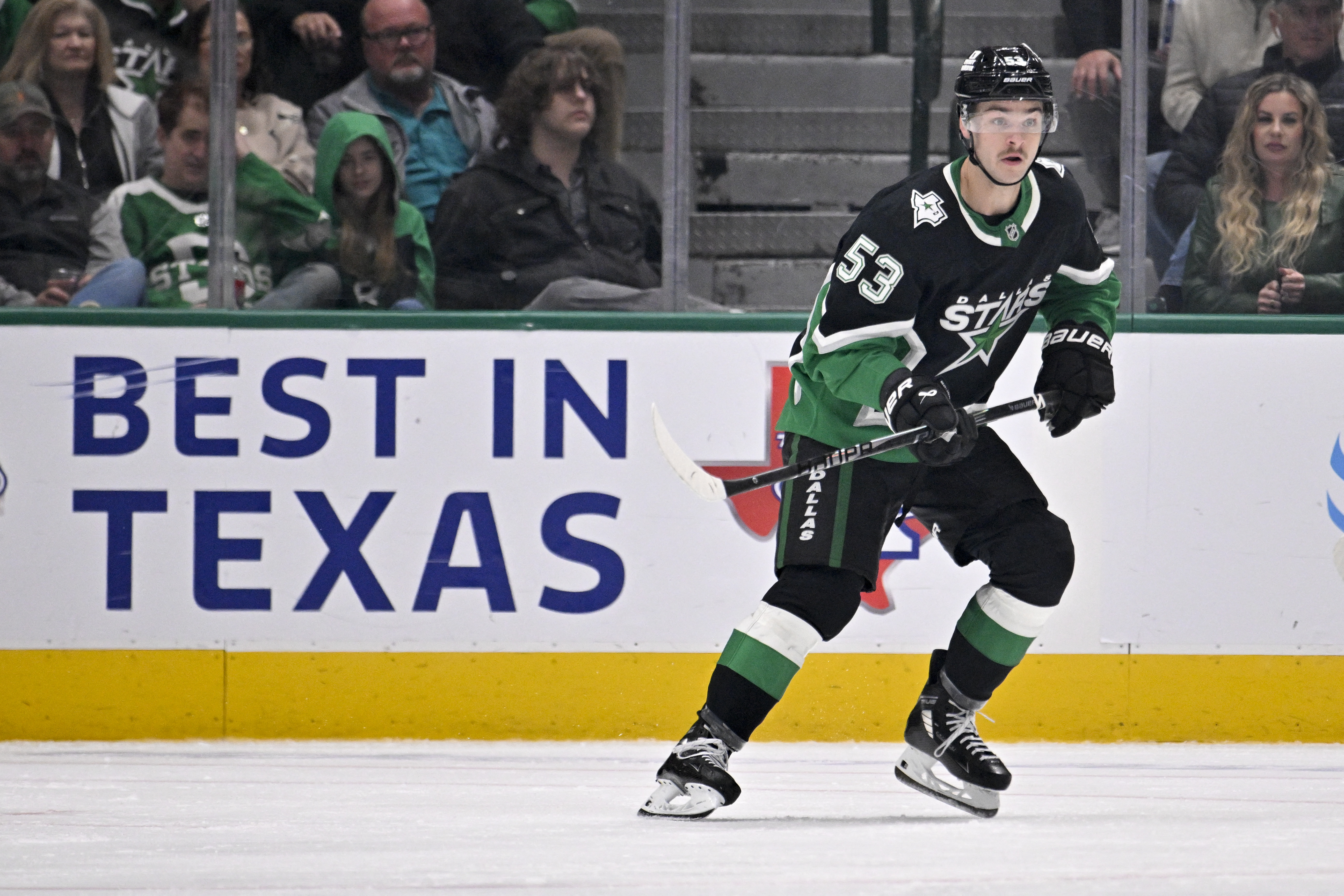 Dallas Stars center Wyatt Johnston (53) skates as we break down our Stars vs. Ducks prediction, picks & best bets today.