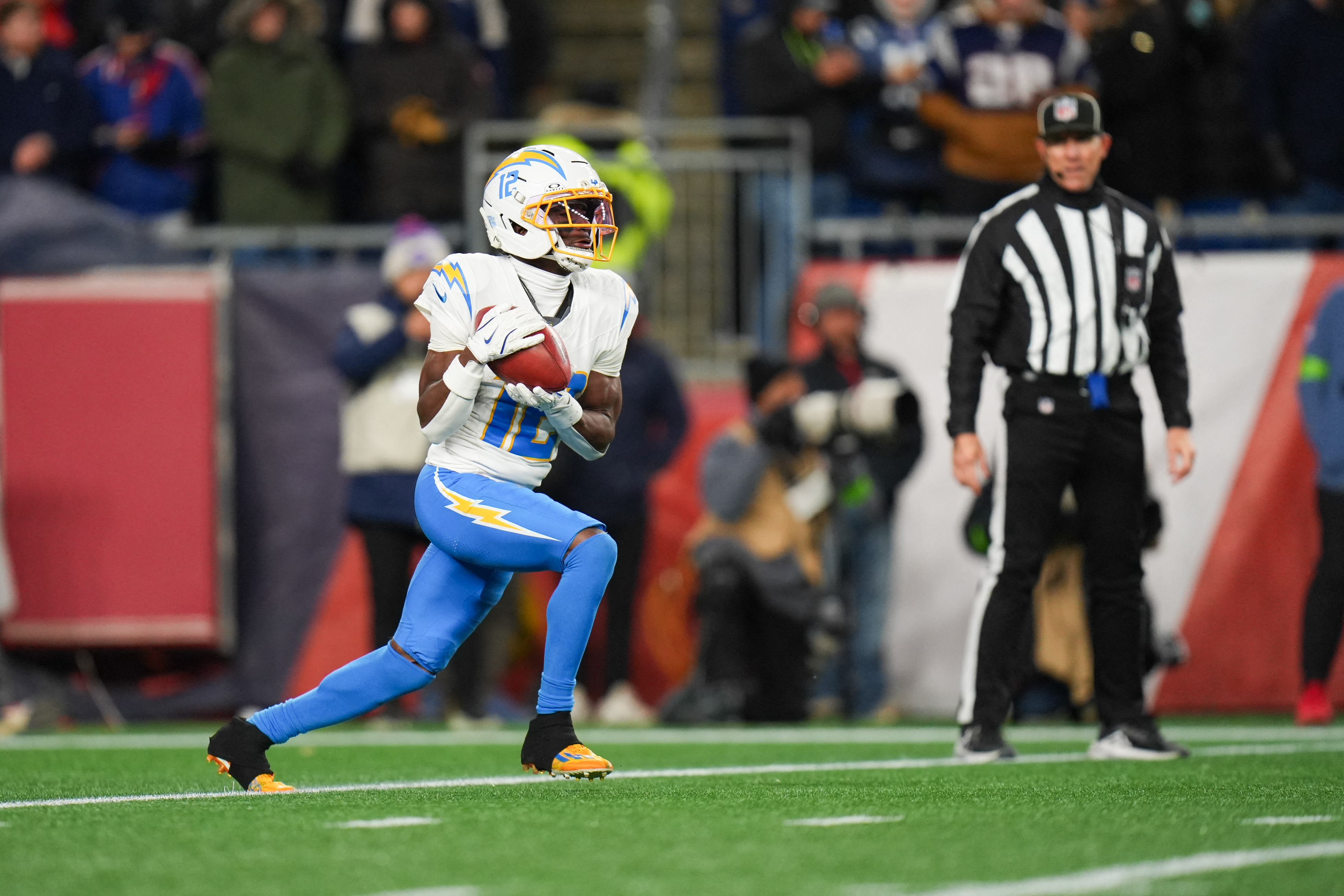 Los Angeles Chargers wide receiver Derius Davis returns a kickoff as we look at the key details for the NFL schedule release