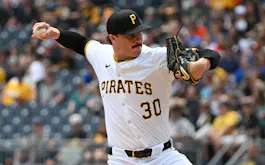 Paul Skenes of the Pittsburgh Pirates delivers a pitch against the San Francisco Giants, and we look at the MLB Rookie of the Year odds at our best MLB betting sites.